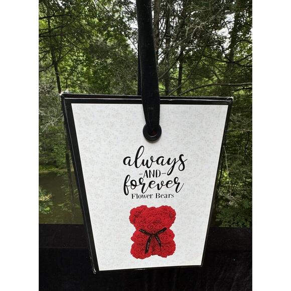 Blooming Flower Bear Red Artificial Rosebuds Teddy Bear Always & Forever Cute! - Picture 10 of 11